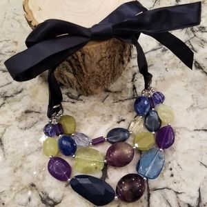 Beautiful Multicolor Chunky Three Layers necklace.